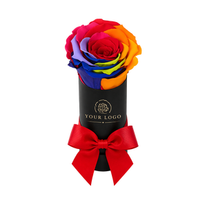 Boîte cadeau de luxe, rose éternelle préservée, fleur naturelle, cadeau pour la Saint-Valentin, cadeau pour la fête des mères, logo personnalisé, fournisseur en gros - Product Image 1