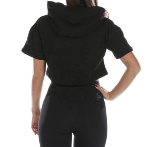 Sweat à capuche pour femme à épaules tombantes, imprimé personnalisé, en polaire blanche, imperméable, écologique, décontracté, à manches courtes, pour le printemps, en gros - Product Image 6