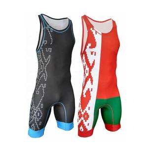Singlet de Lucha Libre Personalizado para Hombre y Mujer, de Poliéster, con Botones, para Levantamiento de Pesas, Estilo Vintage, con Impresión por Sublimación - Product Image 1