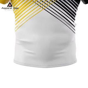 เสื้อรักบี้แบบกำหนดเอง ผ้าโพลีเอสเตอร์ 100% เป็นมิตรกับสิ่งแวดล้อม ระบายอากาศได้ดี แขนสั้น สำหรับนักกีฬาผู้ใหญ่ - Product Image 5