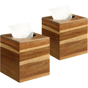 Boîte à mouchoirs en bois avec motif traditionnel, autoportante, pour la décoration de la maison, du bureau, du comptoir ou de la coiffeuse - Product Image 6