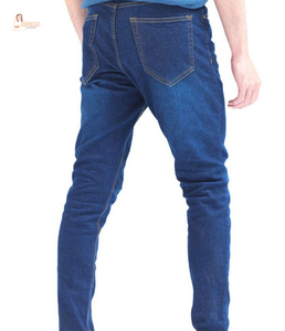 บริการ OEM แบบกำหนดเอง กางเกงยีนส์ทรงตรงเอวกลางสำหรับผู้ชาย คุณภาพสูง ลายจุด เป็นมิตรกับสิ่งแวดล้อม ระบายอากาศได้ดี MOQ ต่ำ - Product Image 3