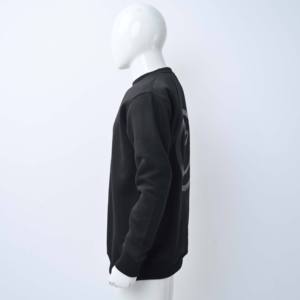 Custom Logo black crewneck sweatshirt premium cotton fleece <b>pullover</b> <b>men</b> oversized fit streetwear manufacturer wholesale supply - Product Image 6
