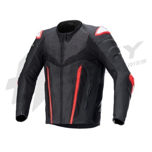 Ropa Deportiva al por Mayor, Chaqueta de Motociclista Personalizada para Hombre, de Cuero Genuino, Transpirable, Impermeable, Resistente al Viento, Tallas Grandes - Product Image 1