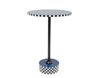 Table basse en métal et marbre au design incroyable avec plateau en bois blanc chromé, utilisée pour la décoration du salon et du balcon, table d'appoint