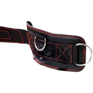 Tobilleras correas de cuero con logotipo personalizado, para entrenamiento de piernas, máquina de Cable, accesorio de pie, repuesto para bandas de glúteos, correas de tobillo acolchadas - Product Image 4