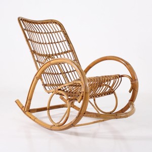 Handwoven garden rocker chair with <b>single</b> seat hot selling rattan recliners rocking chairs - Product Image 3