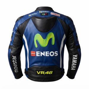 Veste de course en cuir de vache véritable Ramaha pour homme/Chaquetta sur mesure avec protection dorsale CE niveau 2 - Product Image 2