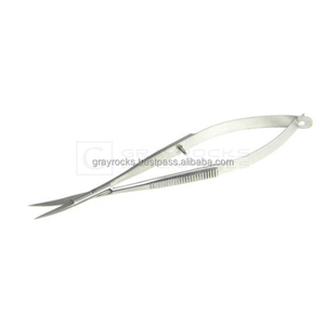 Tijeras de pinza microcurvas puntiagudas de acero inoxidable profesional, recortadora de pestañas para cejas, tijeras para cutículas de uñas, reutilizables - Product Image 2