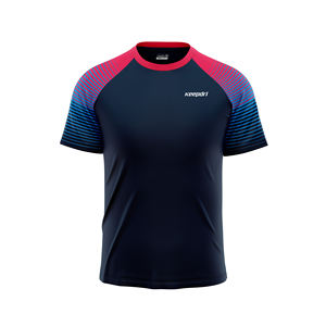 Keepdri OEM/ODM Vêtements de sport unisexes personnalisés pour pickleball, golf, badminton - T-shirts rayés respirants à séchage rapide et extensibles dans quatre directions - Product Image 5