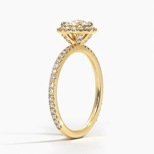 Elegant Gold Ring Sparkling Diamond Style Stone Romantic Engagement Bridal Wedding Jewelry <b>Present</b> - Product Image 1