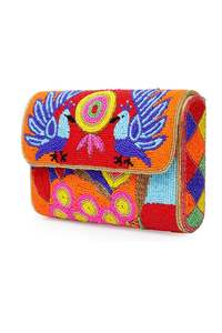 Multi Color Seed Bead Clutch Bag <b>Metal</b> Frame Handbag Evening Purse Women Wedding Party Prom Box <b>Wallet</b> Bridal Banquet Accessory - Product Image 5