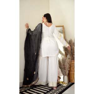 Conjunto de Traje de Gasa Blanco Sunshine - Talla XS - Product Image 4