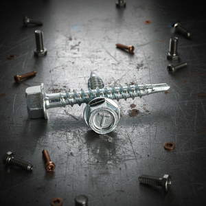 Vis autoperceuse à tête hexagonale / Vis autotaraudeuse galvanisée Classe 4.8 6.8 en acier au carbone zingué, filetage grossier en pouces pour métal - Product Image 1