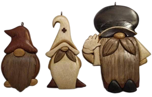 Christmas-Themed Woodcraft Magnet for Gift and Souvenir Intarsia Custom Design and Packaging from Vietnam Factory Wholesale - Product Image 3