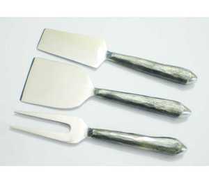 ชุดอุปกรณ์ชีสสแตนเลส 3 ชิ้น ตะหลิวและส้อม อุปกรณ์ครัวสำหรับงานหนัก - Product Image 1