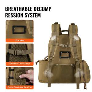 Tactical Brown Range Backpack for 6 Pistols Lockable Zipper Case <b>Bag</b> for Handguns <b>Shooting</b> & Outdoor Hunting Convenient Pouches - Product Image 6