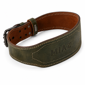 Cinturón de Levantamiento de Pesas MIAZ de Cuero Genuino, Protección Profesional, Duradero, Ligero, con Relieve, Soporte Lumbar Ajustable - Product Image 5