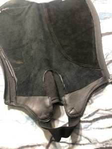 Custom Leather <b>Half</b> <b>Chaps</b> Wholesale Soft Cowhide Equestrian Horse Riding Gaiters Premium Boot Cover <b>Chaps</b> LHC-0016 - Product Image 2