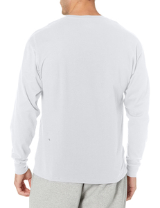 Camisetas de manga larga con cuello redondo para hombre, color blanco, mejor precio, servicio OEM ODM, camisetas personalizadas de manga larga para hombre - Product Image 2