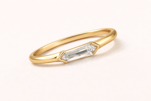 Anillo de Compromiso con Diamante Hexagonal de 0.25CT Certificado por GIA, en Oro Puro de 14K, Engaste de Bisel, Diamante de Laboratorio Color DEF y Claridad VS-VVS - Product Image 2