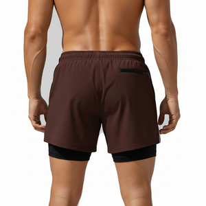 Shorts légers pour homme, avec poche zippée, pour course à pied et fitness, shorts personnalisés pour homme - Product Image 3