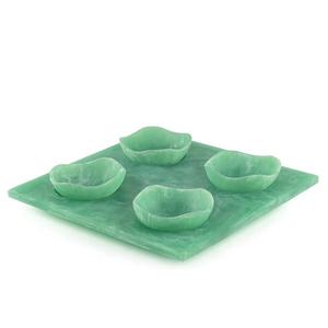 Ensemble de service de mariage élégant et fait main en résine époxy polie de luxe, écologique, par AMG Exports, 4 bols coordonnés et plateau, compatible lave-vaisselle - Product Image 2