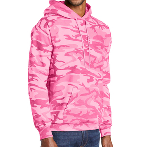 Sudadera con Capucha de Camuflaje Rosa para Hombre, Corte Holgado, Manga Larga, Informal, con Bolsillo, Tejido Transpirable de Forro Polar, 100% Algodón - Product Image 3