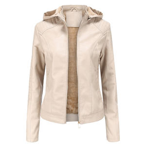 Veste en cuir de mouton à capuche pour femme, faite à la main, qualité supérieure, vêtement d'extérieur, avis de boutique - Product Image 3