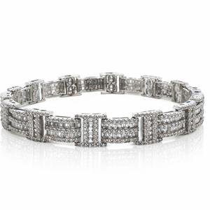 Luxury Statement Jewelry Bracelet Premium Hip Hop <b>Iced</b> Out Diamond <b>Chain</b> Bracelet 10KT 14KT Gold VS1 VS2 H-I Color Heavy - Product Image 1