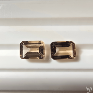 Quartz fumé taille émeraude 2,98 carats, pierre précieuse brune en vrac pour la création de bijoux sur mesure - Product Image 3