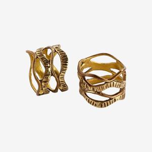 ชุดของขวัญแหวนรองผ้าเช็ดปากลายใบไม้ทองคำ ของตกแต่งงานแต่งงาน ของตกแต่งโต๊ะอาหาร แหวนรองผ้าเช็ดปากลายใบไม้ ขายดี - Product Image 5