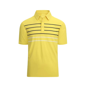 Polo imprimé pour homme 160 GSM 100% coton anti-boulochage, vêtements de golf décontractés d'été, vente en gros, chemise à manches courtes - Product Image 5