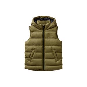 Veste d'hiver matelassée sans manches en tissu léger pour hommes avec capuche Décoration de poche pour vêtements d'extérieur Gilet de performance Procédé de finition - Product Image 1