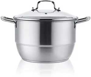 หม้ออุ่นอาหารสแตนเลสแบบพรีเมียม หม้อตุ๋นทรงลึก ความจุสูง ฝาแก้ว - Product Image 5