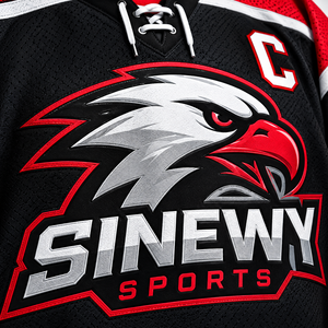 เสื้อฮอกกี้น้ำแข็ง SINEWY SPORTS แบบยูนิเซ็กซ์ แขนยาว ผ้าตาข่ายระบายอากาศ ซับเหงื่อ ชุดทีม คอจีน ผูกเชือก - Product Image 5