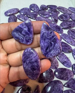 Cabujón de Cuarzo Charoita Natural de Alta Calidad, Gema con Remolinos Púrpuras, Cabujón Ovalado, Piedra Suelta para Joyería, Precio al por Mayor - Product Image 1