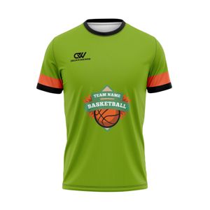Camiseta de Baloncesto Personalizada de Manga Corta Raglán, Dos Tonos, 100% Poliéster, Secado Rápido, para Entrenamiento de Equipo, Fabricante OEM/ODM - Product Image 1