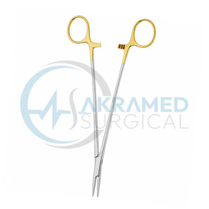 Premium TC Julian Needle Holder Tungsten Carbide Gold Handle Stainless Steel CE Certified Surgical Instrument - Product Image 2