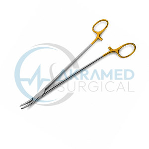 Portaagujas Heaney de Alta Calidad, 7.875 Pulgadas, Mango Dorado TC, Acero Inoxidable Curvo, Instrumento Quirúrgico Reutilizable, Certificado CE - Product Image 6