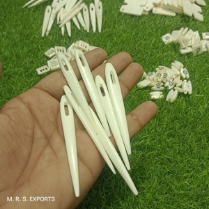 Handmade Bone Nailbinding <b>Needles</b> Oval Craft <b>Beads</b> For Art And Collectible Natural Crafts Durable At Competitive Prices - Product Image 1