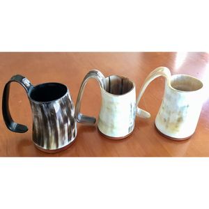 Handmade Polished Organic Material Horn Mug Modern Rustic Real Touch Beer <b>Whiskey</b> Coffee Mug by NEHA ENTERPRISES - Product Image 3