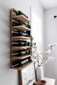 Porte-vin mural en bois pour 12 bouteilles, design moderne et minimaliste - Product Image 2