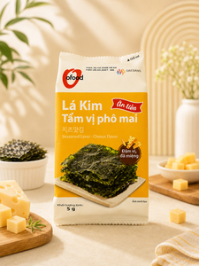 Wholesale O'Food Korean Cheese Seaweed <b>Snack</b> 5g x 3 | Crispy Roasted Seasoned Laver | Low-Sodium Ready-to-Eat <b>Snack</b> - Product Image 1