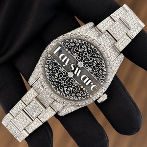 Reloj con Incrustaciones de Diamantes Moissanite, Reloj con Diamantes para Hombre, Reloj Hip Hop Personalizado, Joyería de Diamantes en Tono Plateado - Product Image 6