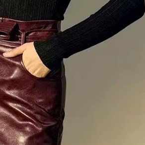 Premium <b>Women's</b> Genuine Leather <b>Skater</b> <b>Skirt</b> High Waist Anti-Bacterial Adjustable Custom OEM ODM Private Label Sample Service - Product Image 3