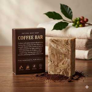 สบู่กาแฟสำหรับผิวหน้าและผิวกาย สบู่ขัดผิวธรรมชาติ สบู่ทำความสะอาดผิว สบู่บำรุงผิว สบู่ทำมือ สบู่อาบน้ำ รับผลิตแบบ OEM ขายส่งจากโรงงาน - Product Image 2