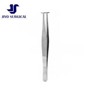 Pinzas de Fijación Verdes de 3 7/8 Pulgadas con Mordazas Anchas de 10.0mm con Dientes, Mango Plano, Instrumento Quirúrgico para Agarrar Tejidos de Forma Segura - Product Image 6