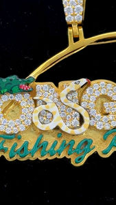 Colgante de cocodrilo personalizado Iced Out para hombre, colgante de moissanita de diamante de Hip Hop de plata 925 para amantes de los animales, colgantes finos - Product Image 4