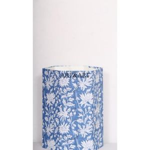 Maneras creativas de reutilizar cajas de cartón para hacer contenedores de basura con estampado floral artesanal y tela de algodón. - Product Image 2